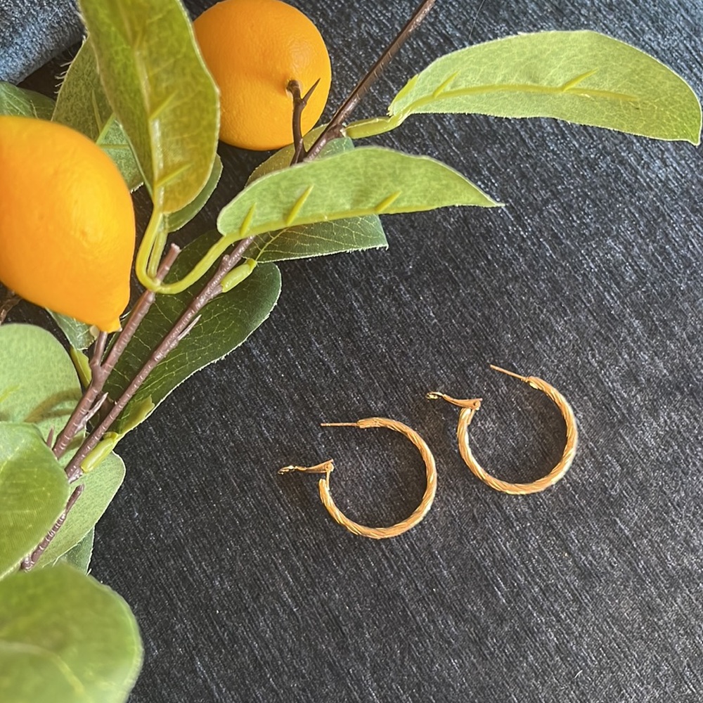 3 for $10 Medium gold hoop earrings